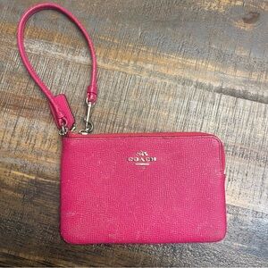 Coach Vibrant Pink Clutch Wristlet